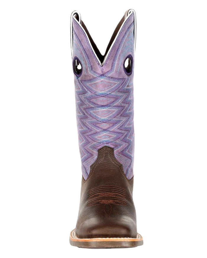 Dark Earth Amethyst Coloured Durango Womens Rebel Pro Western Cowboy Boots on White Background
#colour_dark-earth-amethyst