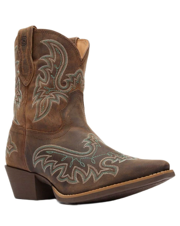 Driftwood coloured Durango Womens Shyloh Pony Boots on white background #colour_driftwood