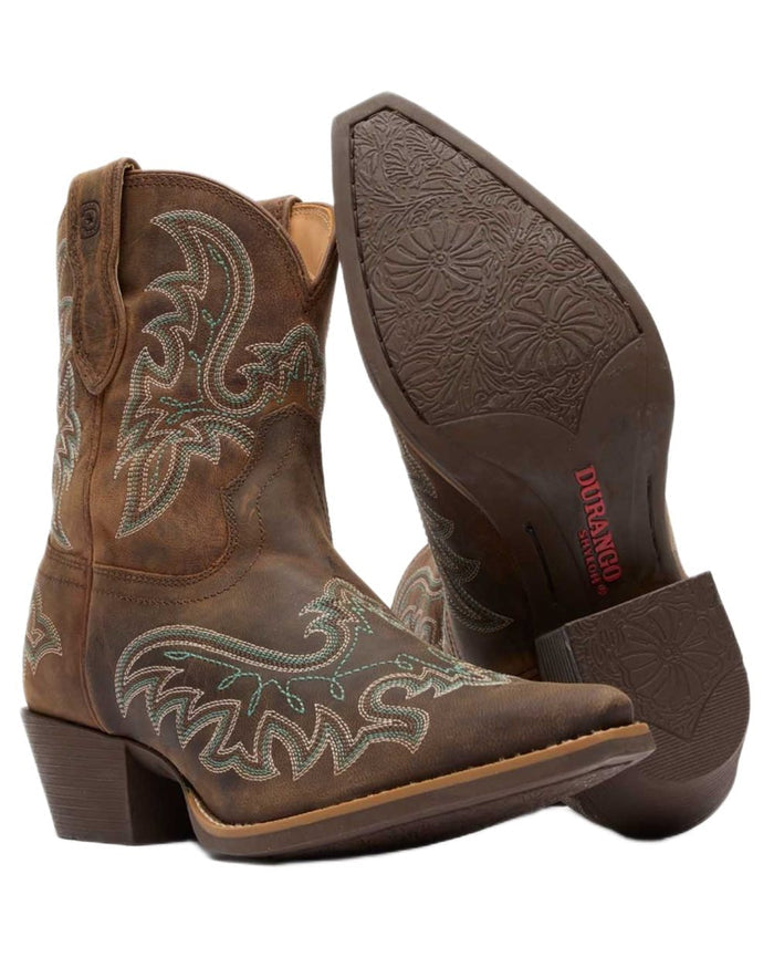 Driftwood coloured Durango Womens Shyloh Pony Boots on white background #colour_driftwood