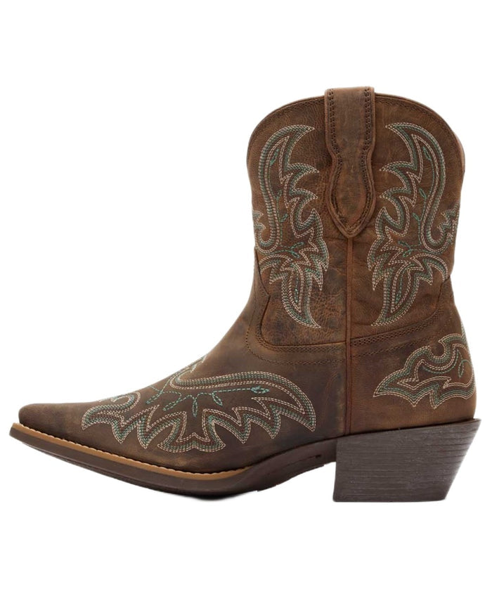 Driftwood coloured Durango Womens Shyloh Pony Boots on white background #colour_driftwood
