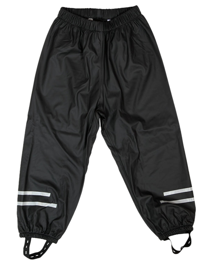 Black Coloured Elka Childrens Rain Set on white background #colour_black