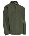 Olive Coloured Elka Light Jacket on white background #colour_olive