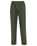 Olive Coloured Elka Light Waist Trousers on white background #colour_olive