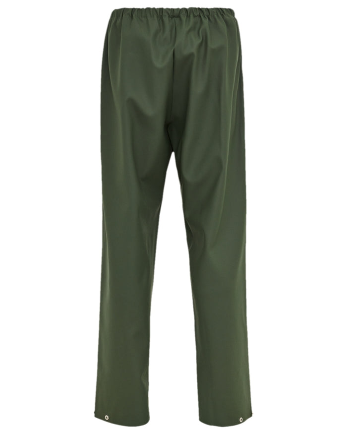 Olive Coloured Elka Light Waist Trousers on construction background #colour_olive