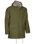 Olive Coloured Elka Mens Jacket on white background #colour_olive