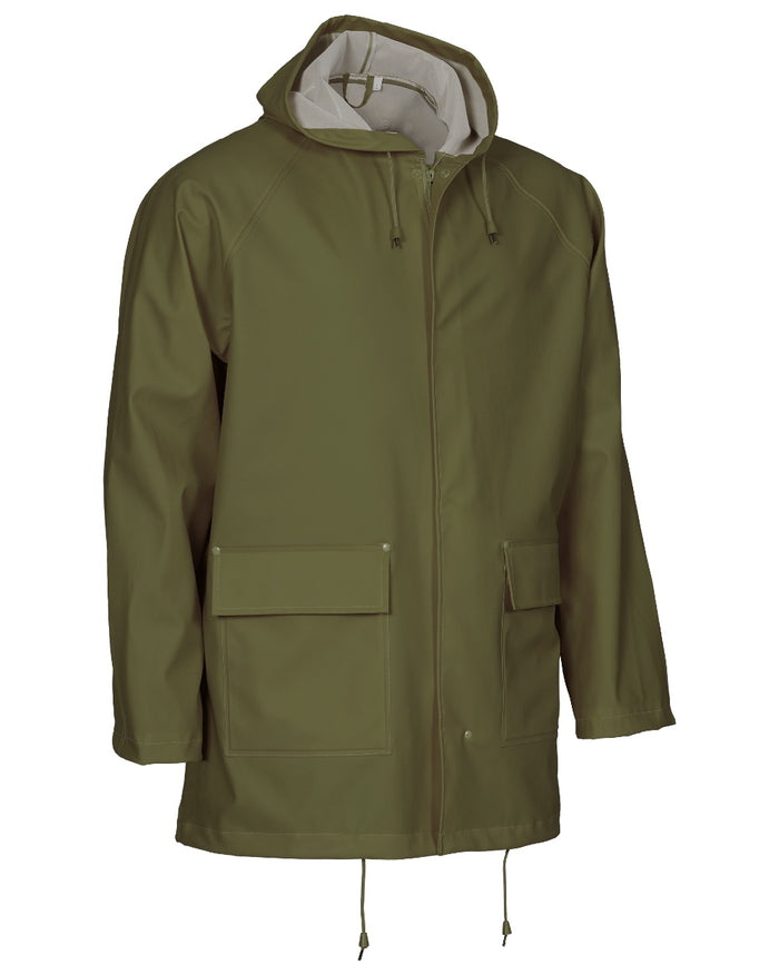 Olive Coloured Elka Mens Jacket on white background #colour_olive