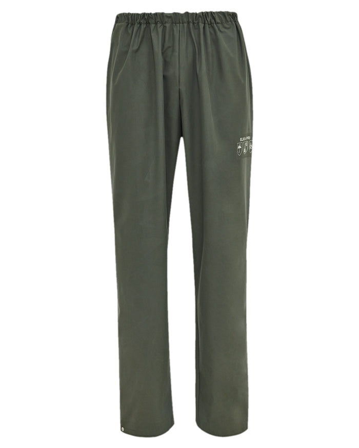Olive Coloured Elka Mens Pro Waist Trousers on white background #colour_olive
