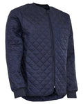 Navy Coloured Elka Mens Thermal Jacket on white background #colour_navy