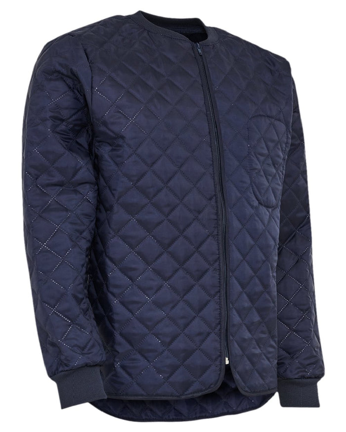 Navy Coloured Elka Mens Thermal Jacket on white background #colour_navy