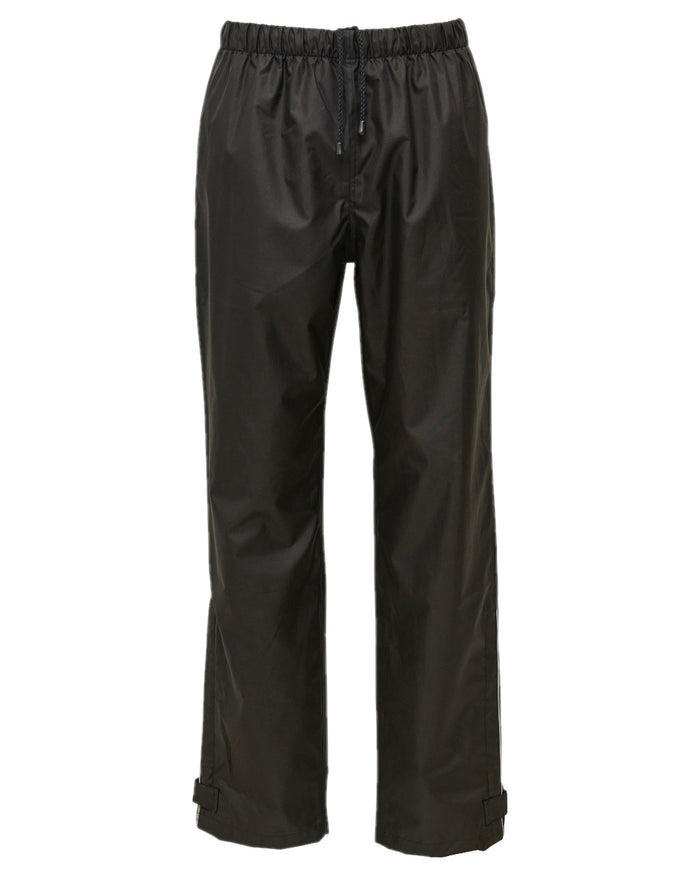 Black Coloured Elka Mens Working Xtreme Rain Trousers on white background #colour_black