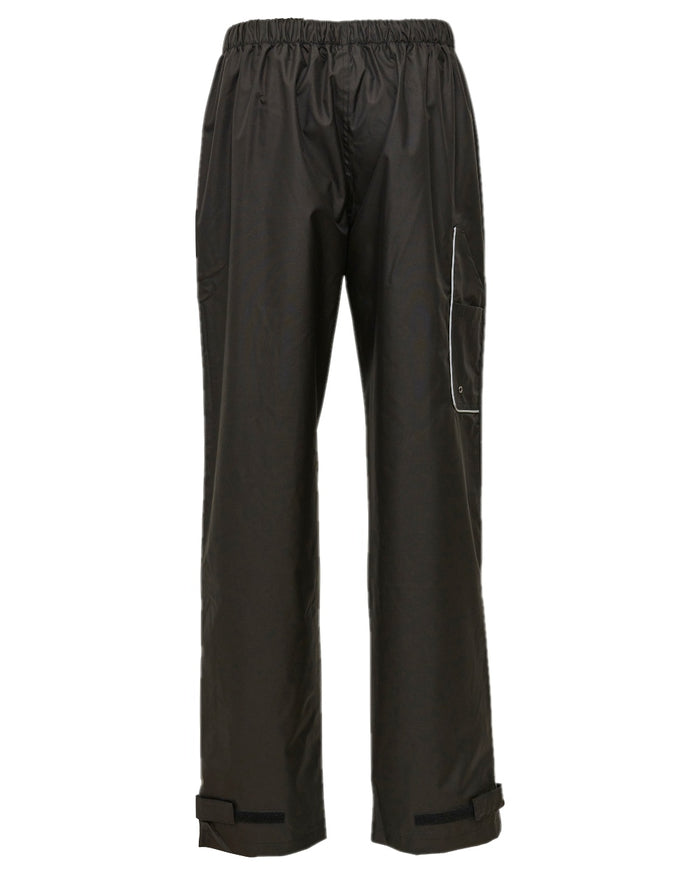 Black Coloured Elka Mens Working Xtreme Rain Trousers on white background #colour_black