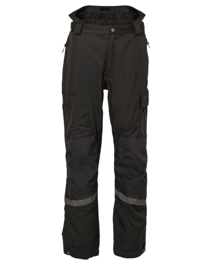 Black Coloured Elka Mens Working Xtreme Stretch Combi Trousers on white background #colour_black