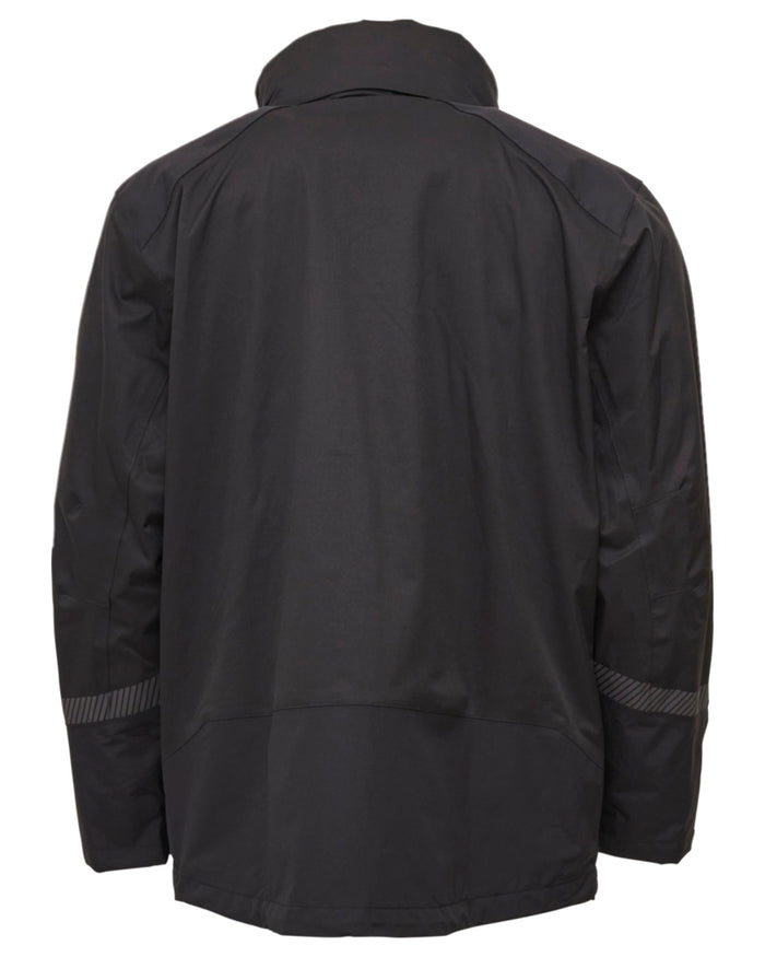 Black Coloured Elka Mens Working Xtreme Stretch Jacket on white background #colour_black