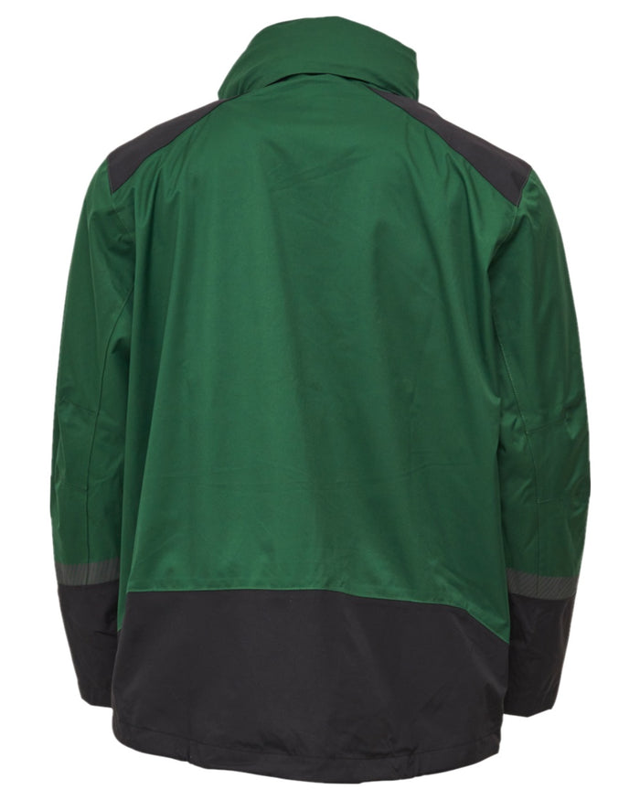 Green Black Coloured Elka Mens Working Xtreme Stretch Jacket on white background #colour_green-black