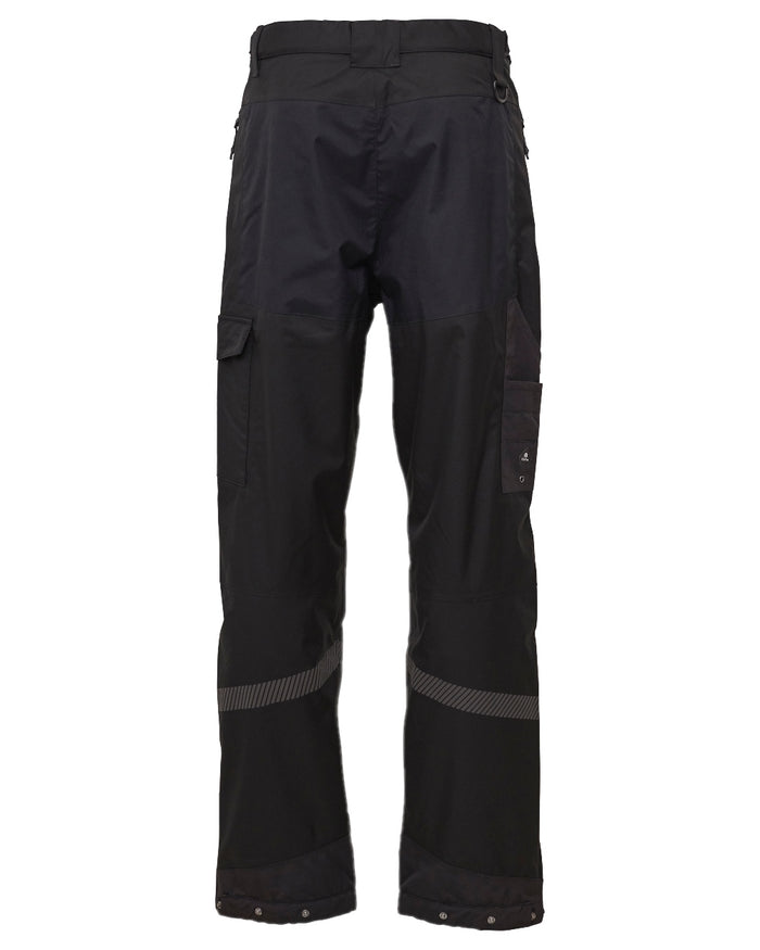 Black Coloured Elka Mens Working Xtreme Stretch Waist Trousers on white background #colour_black