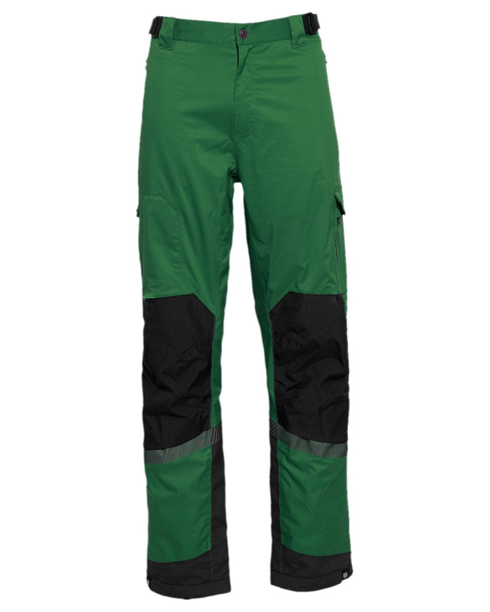Green Black Coloured Elka Mens Working Xtreme Stretch Waist Trousers on white background #colour_green-black