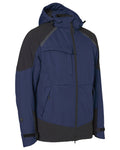 Navy Black Coloured Elka Mens Working Xtreme Winter Softshell Jacket on white background #colour_navy-black
