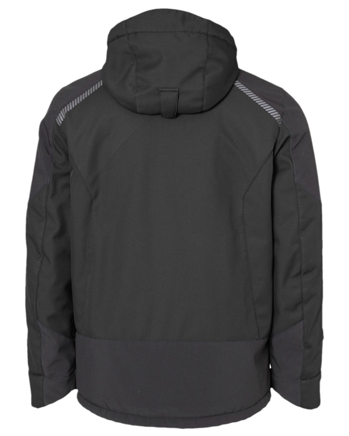 Black Coloured Elka Mens Working Xtreme Winter Softshell Jacket on white background #colour_black