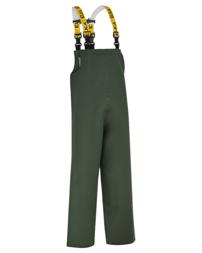 Olive Coloured Elka 039900 Bib & Brace on white background #colour_olive