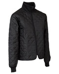 Black Coloured Elka Womens Thermal Jacket on white background #colour_black