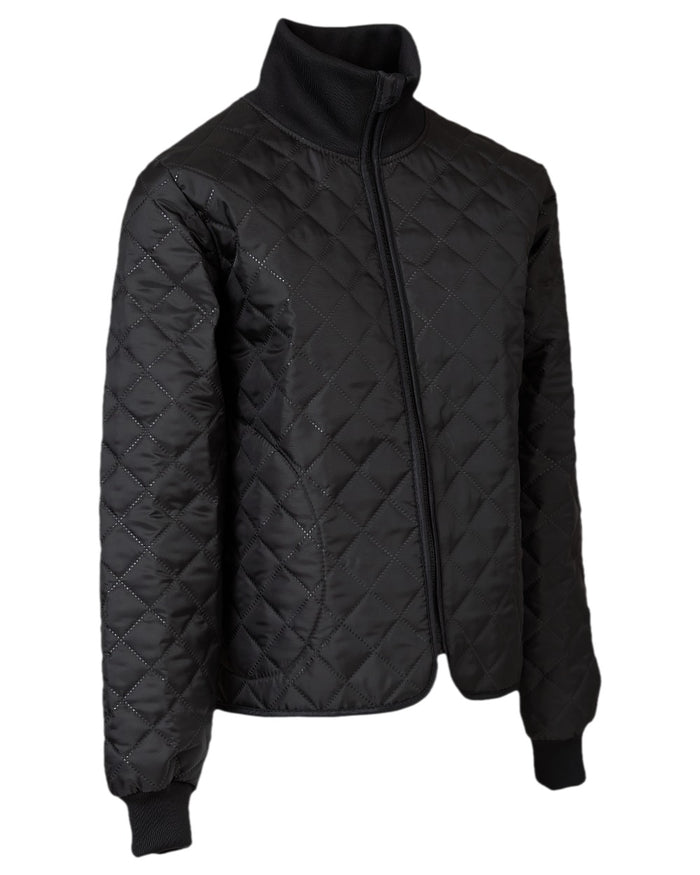 Black Coloured Elka Womens Thermal Jacket on white background #colour_black