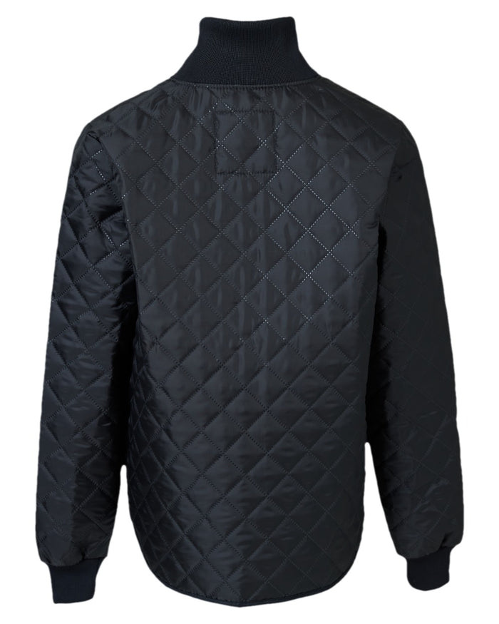 Black Coloured Elka Womens Thermal Jacket on white background #colour_black