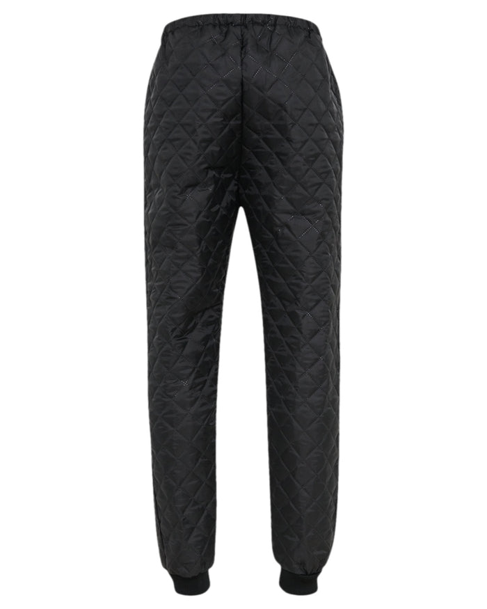 Black Coloured Elka Womens Thermal Trousers on white background #colour_black