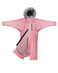 Dusky Pink coloured Equidry Childrens Evolution Thick Fleece With Fur Hood on white background #colour_dusky-pink