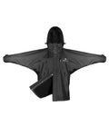 Black coloured Equidry Mens Thin Fleece Shortie Jacket With Stowaway Hood on white background #colour_black