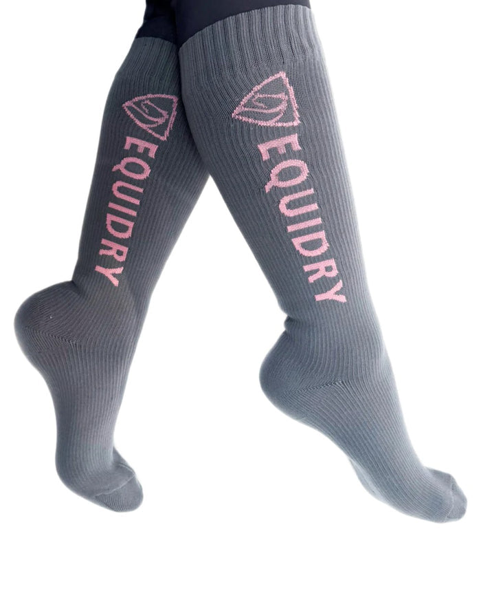 Charcoal Pink coloured Equidry Waterproof Socks on white background #colour_charcoal-pink