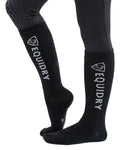 Black Grey coloured Equidry Waterproof Socks on white background #colour_black-grey