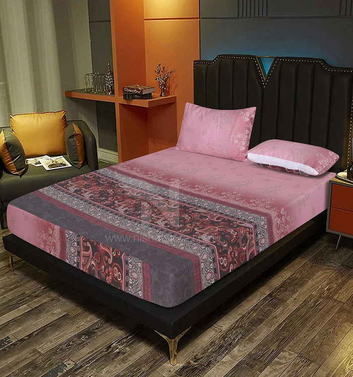 Fitted Double Bed Sheet DS 256 - Nishat Creative Store