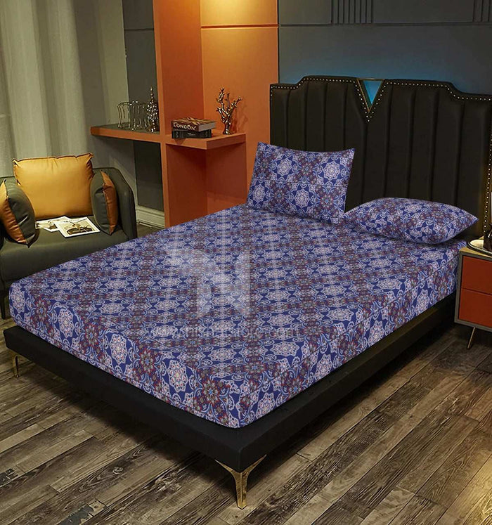 Fitted Double Bed Sheet DS 267 - Nishat Creative Store