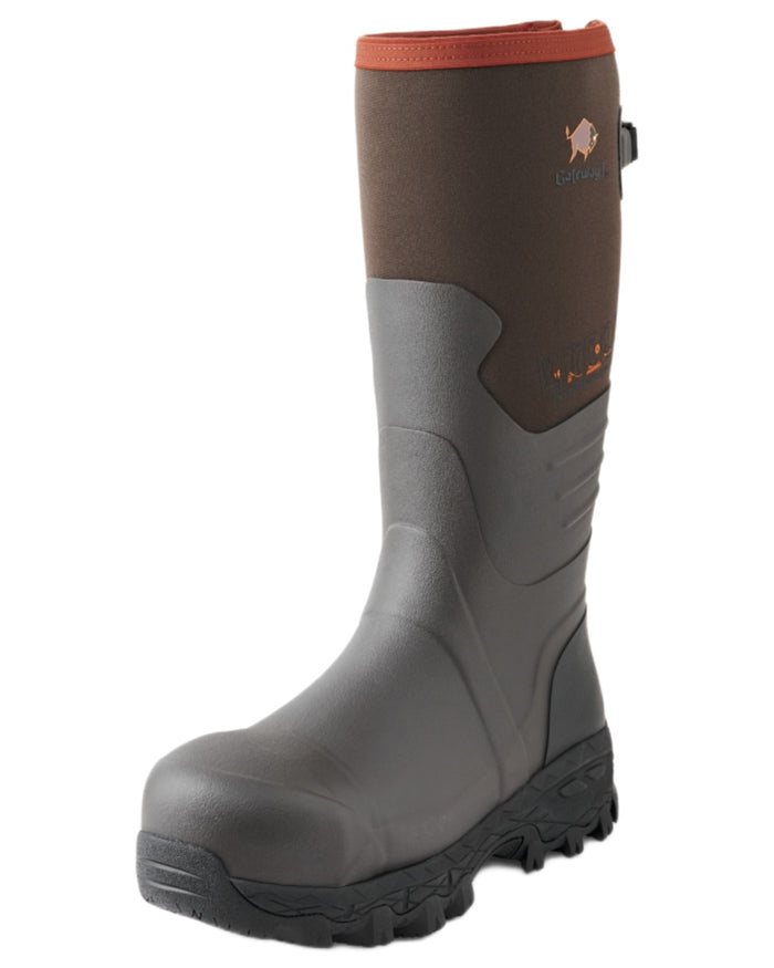 Brown coloured Gateway1 Country 17" 4mm Nano ST PR Wellingtons on white background #colour_brown