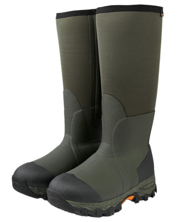 Dark Green Coloured Gateway1 Woodbeater 18" 7mm Side Zip Wellingtons on white background #colour_dark-green