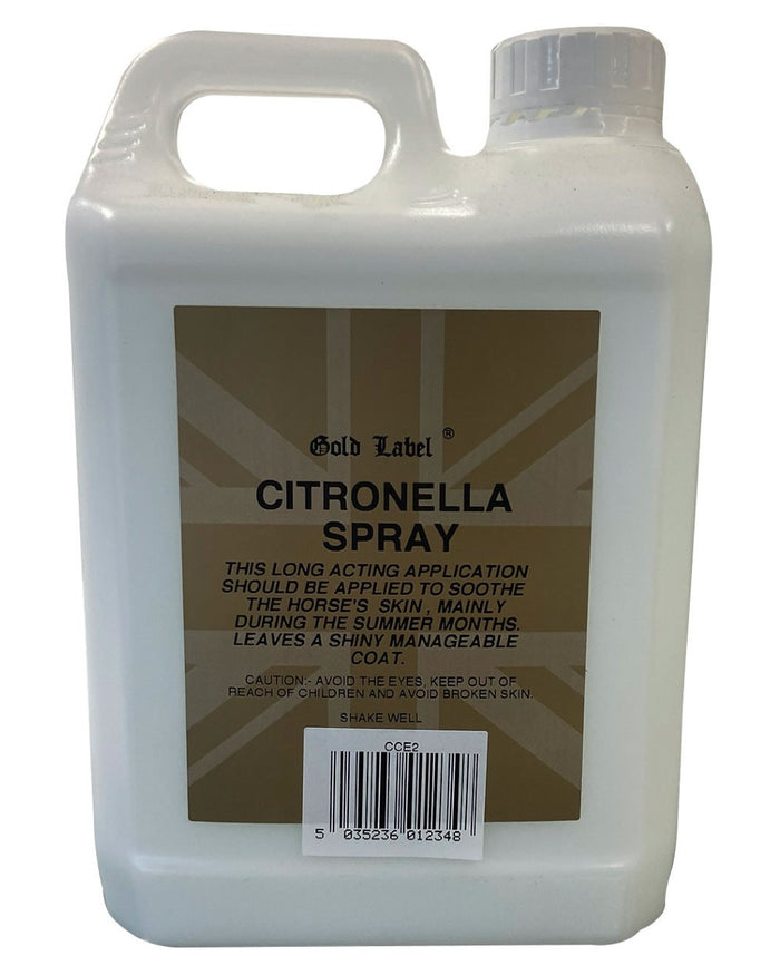 Gold Label Citronella Spray On A White Background