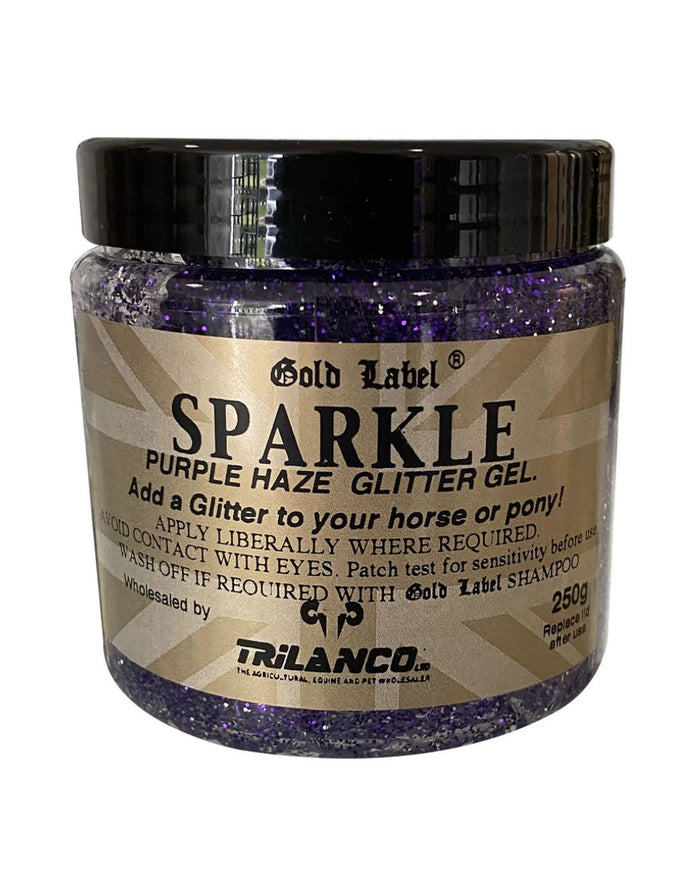 Purple Haze Coloured Gold Label Sparkle Glitter Gel On A White Background #colour_purple-haze