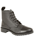 Grafters 6 Eye Grain Leather Cadet Boots with Shiney Smooth Toe #style_smooth-shiney-toe