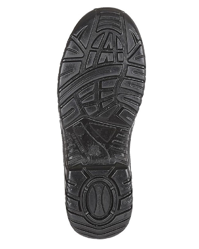 Black coloured Grafters Fully Composite Non-Metal Safety Shoes on white background #colour_black