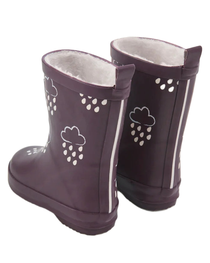 Amethyst Purple coloured Grass & Air Childrens Colour-Changing Wellies on white background #colour_amethyst-purple