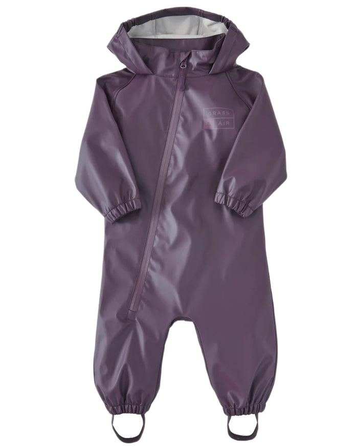 Amethyst Purple coloured Grass & Air Childrens Puddle Suit on white background #colour_amethyst-purple