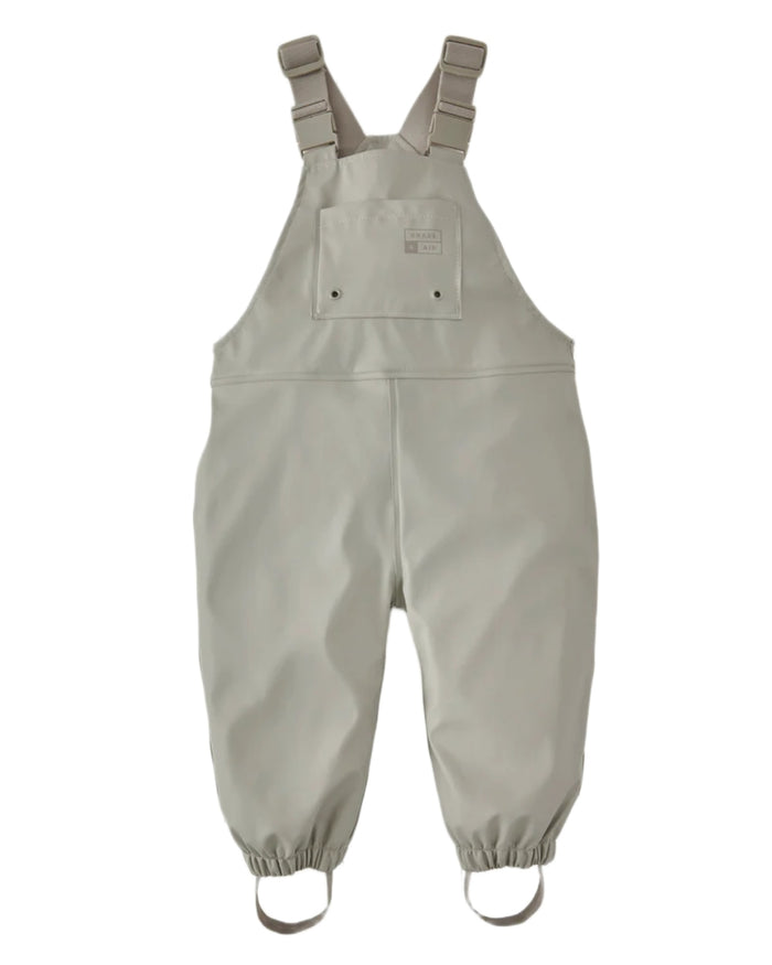 Geothermal Grey coloured Grass & Air Childrens Rainster Waterproof Dungaree on white background #colour_geothermal-grey