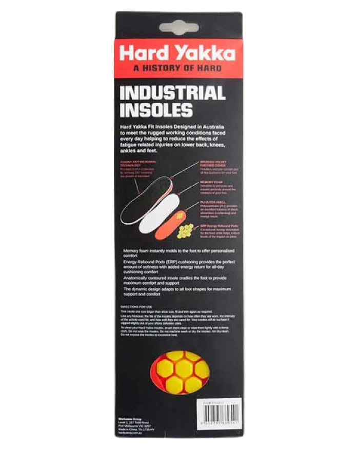 Black Coloured Hard Yakka Insoles on White Background
#colour_black