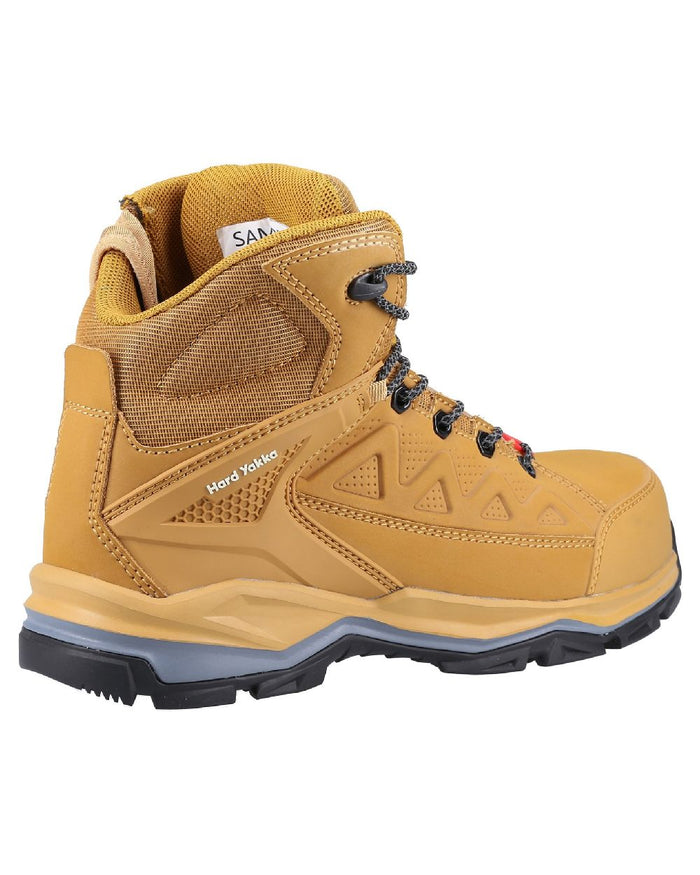 Wheat Coloured Hard Yakka Mens Atomic PR Hybrid Side Zip Safety Boots on White Background
#colour_wheat