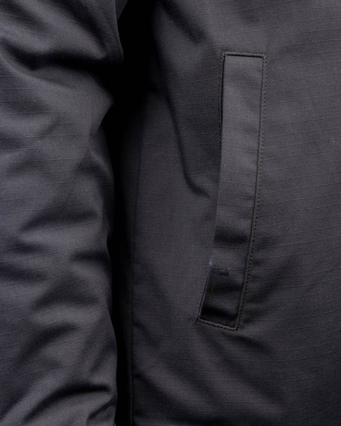 Charcoal coloured Hard Yakka Mens Quilted Solid Shacket on white background #colour_charcoal