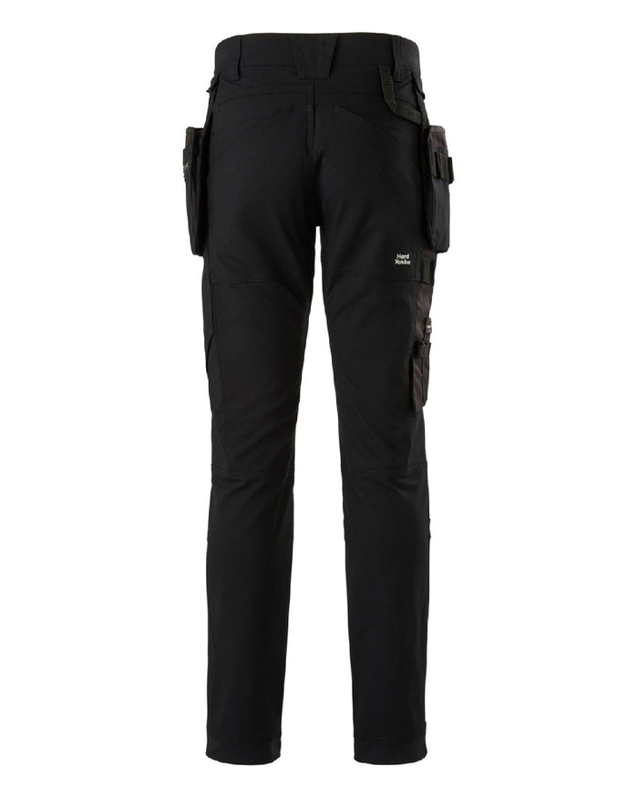 Black Coloured Hard Yakka Xtreme 2.0 Trousers on White Background
#colour_black