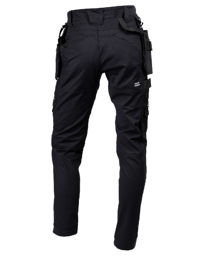 Black Coloured Hard Yakka Xtreme 2.0 Trousers on White Background
#colour_black
