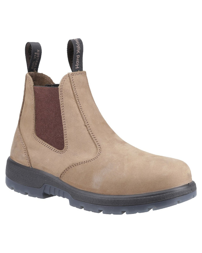 Crazyhorse Coloured Hard Yakka Outback Steel Toe Safety Dealer Boots on White Background
#colour_crazyhorse