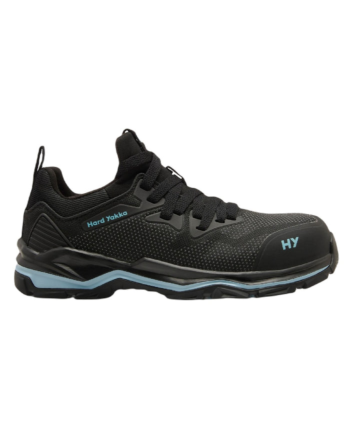 Black Blue Coloured Hard Yakka Womens Icon Safety Trainers on White Background
#colour_black-blue