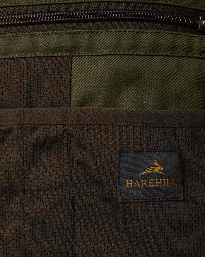 Forest Shade coloured Harehill Ridgegate Active Hybrid Jacket close up #colour_forest-shade